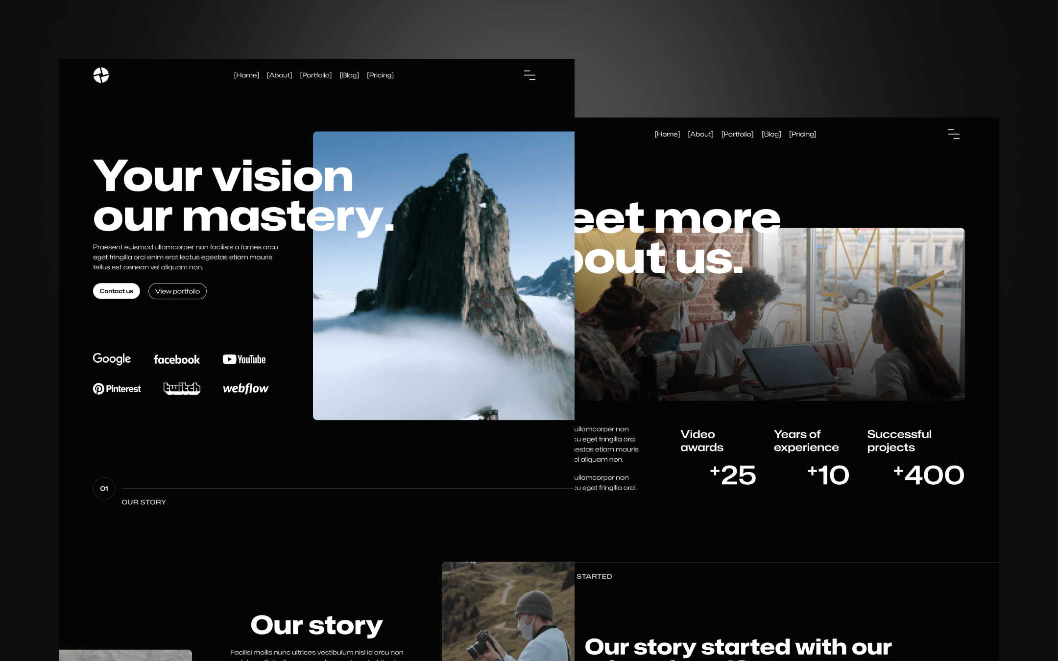 Production X Webflow Template