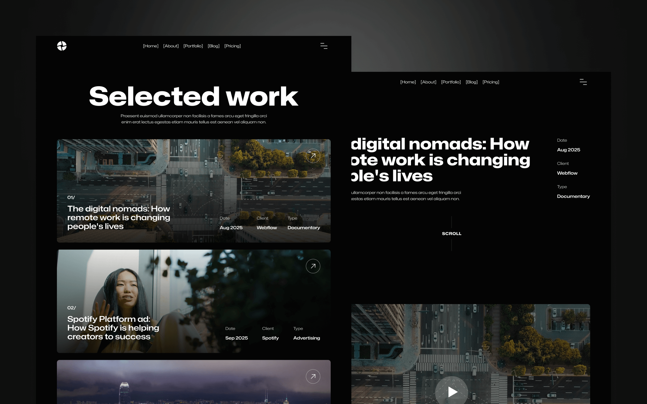 Production X Webflow Template