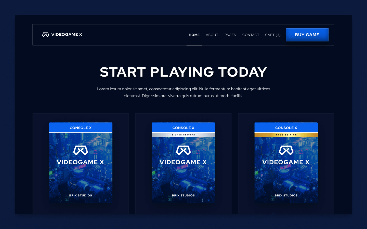 Videogame X Webflow Template
