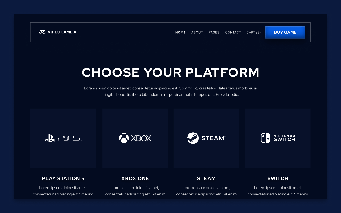 Videogame X Webflow Template