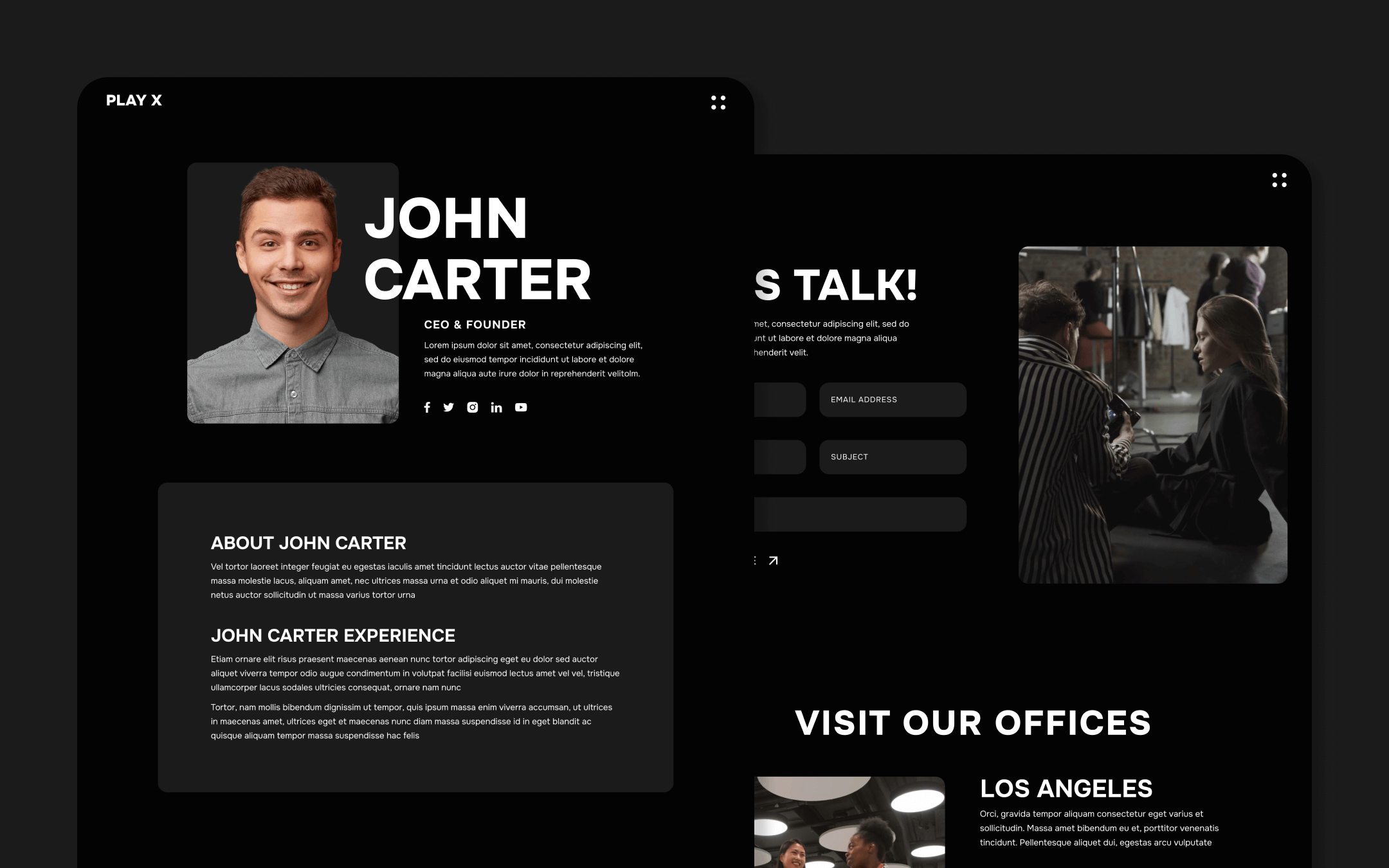 Play X Webflow Template