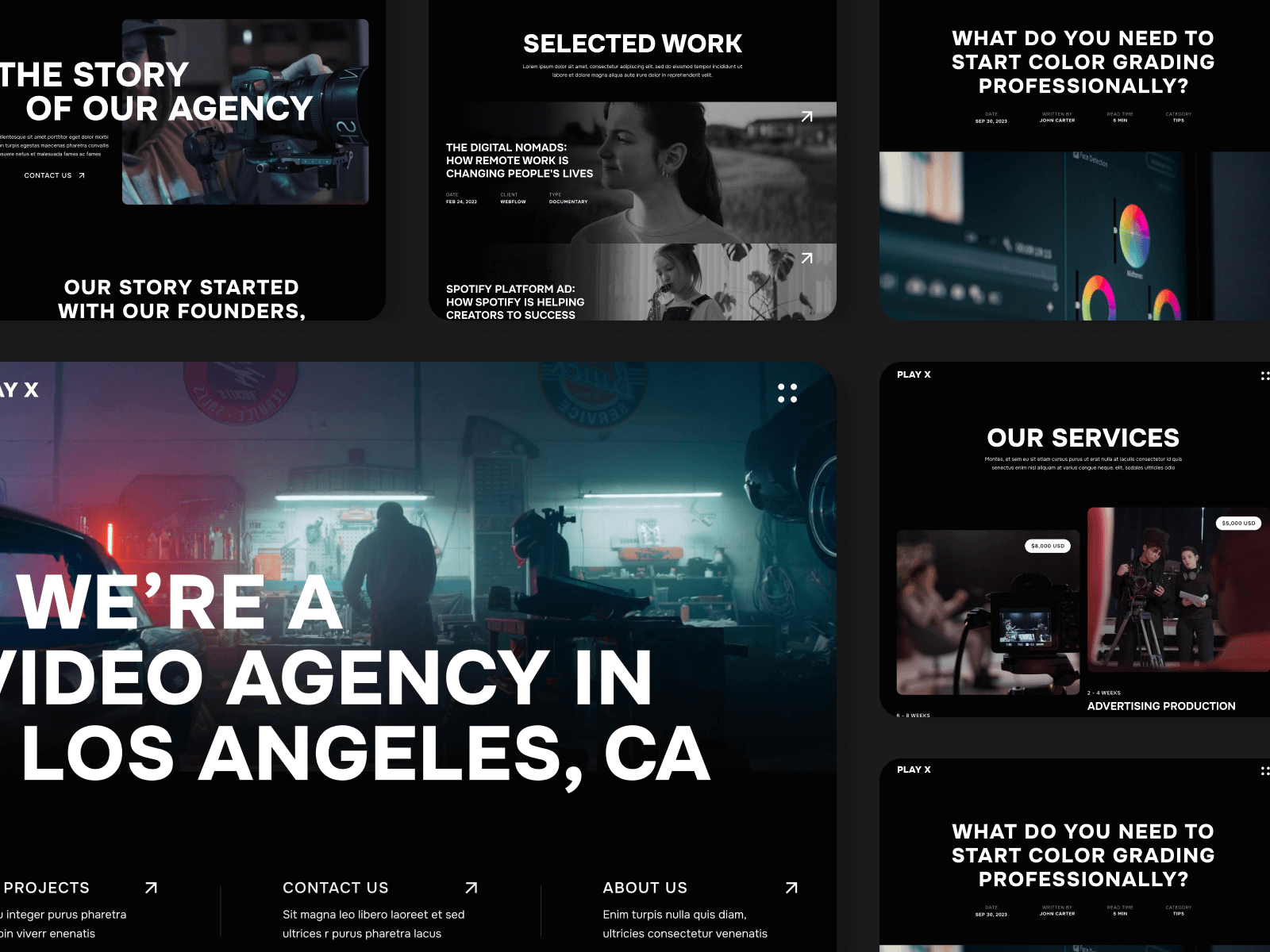 Video Production Agency Webflow Theme