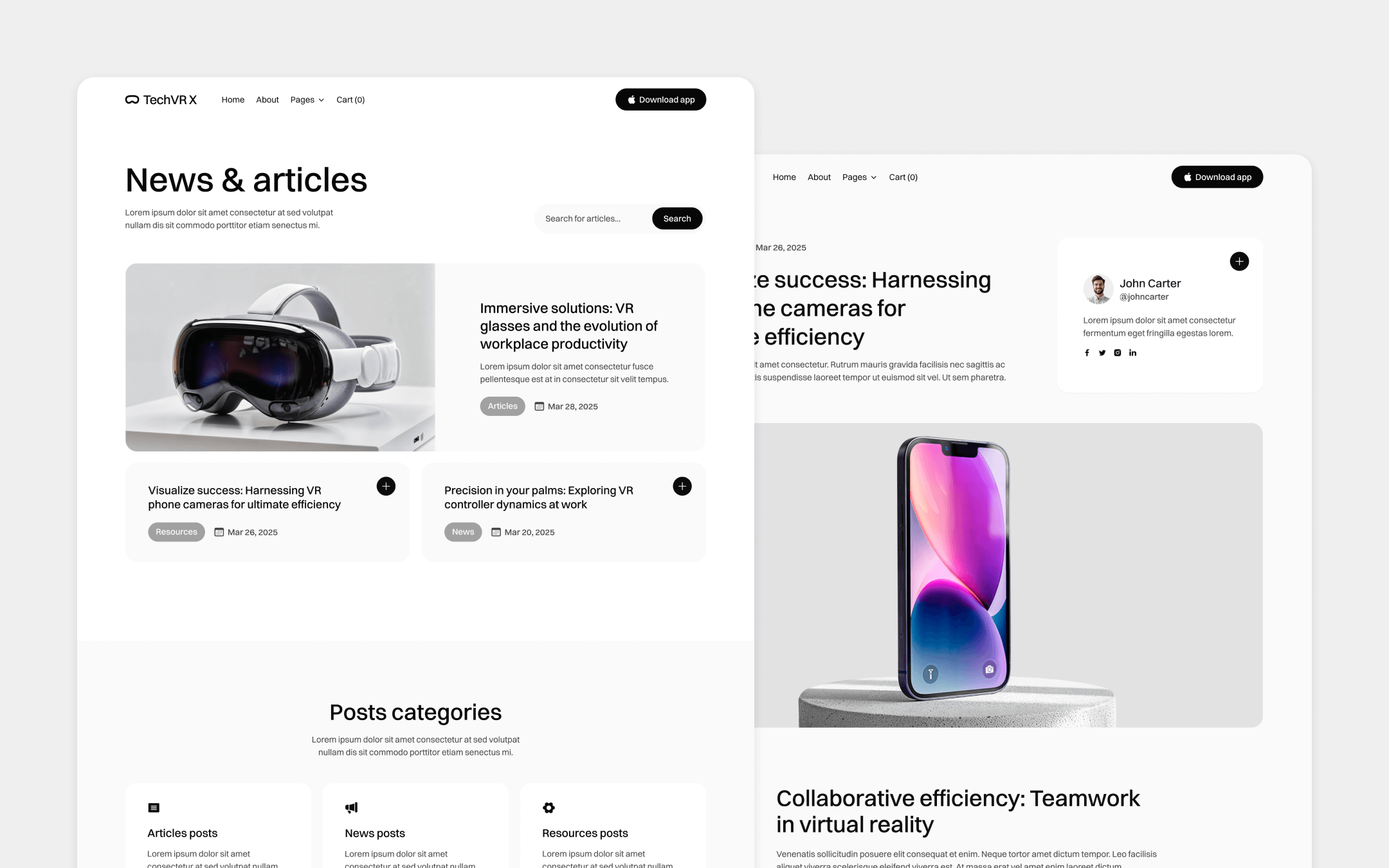 TechVR X Webflow Template