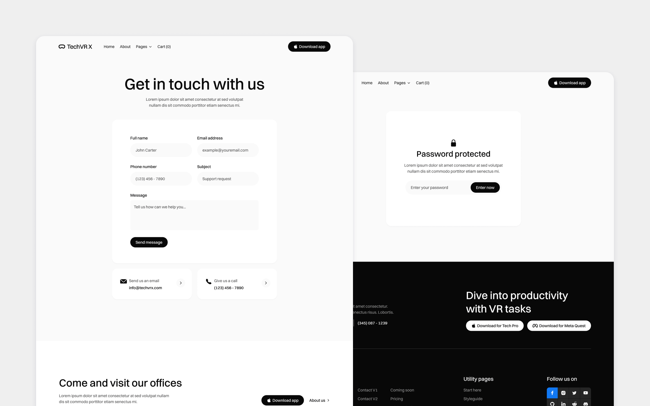TechVR X Webflow Template