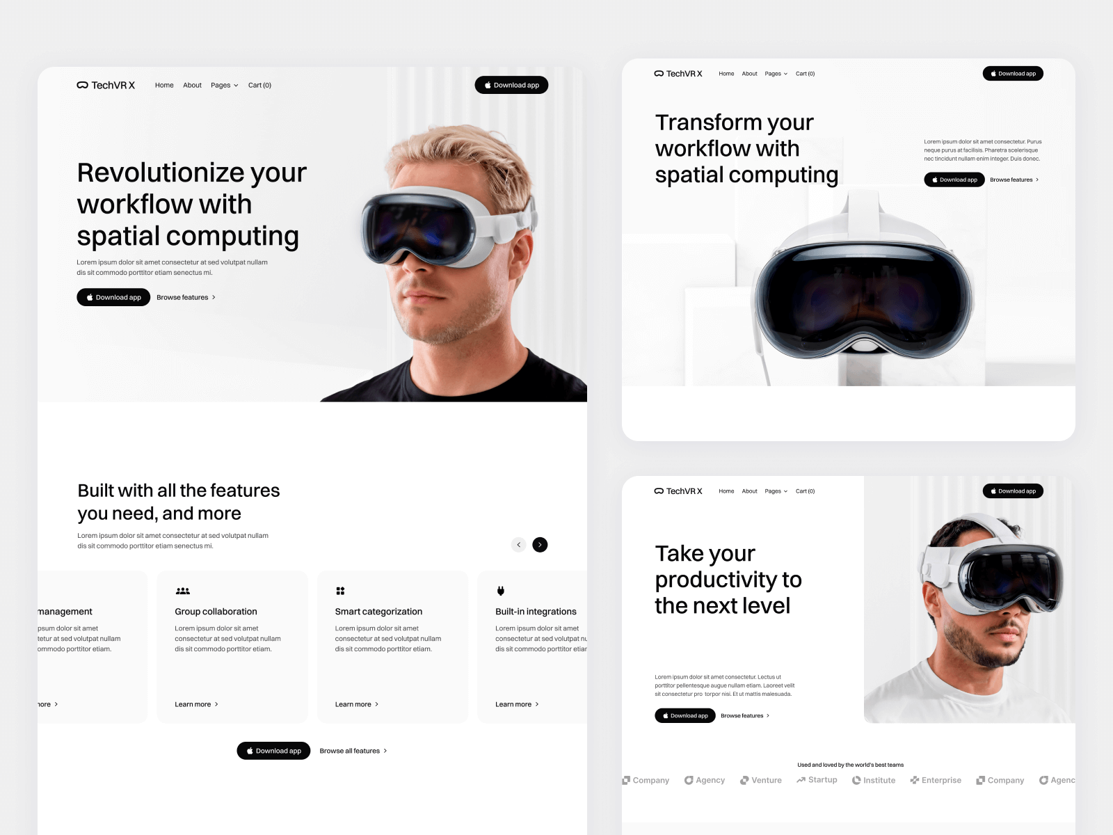 Augmented Reality Webflow Template