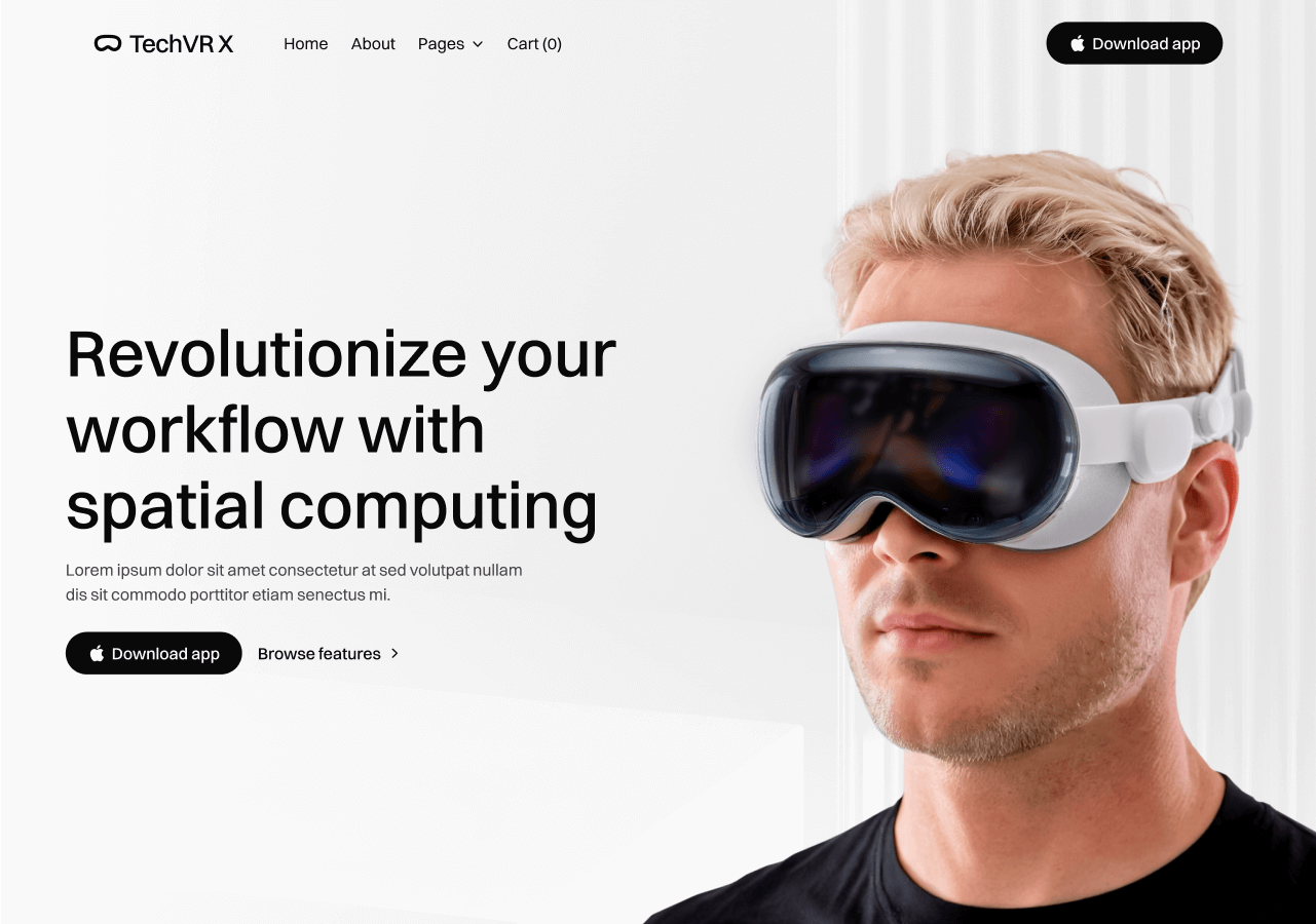 VR & AR Webflow Template