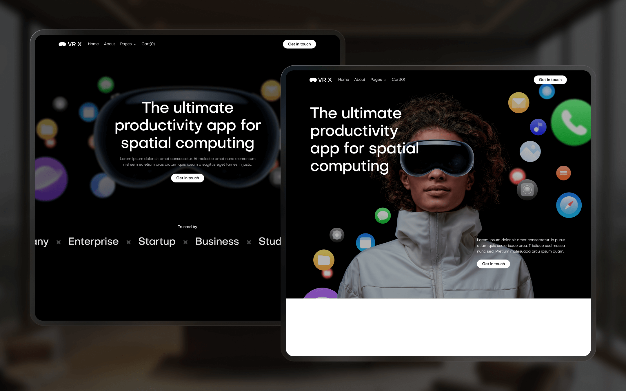 VR X Webflow Template