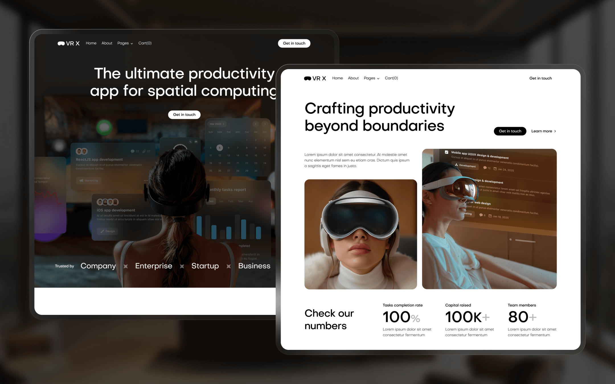 VR X Webflow Template