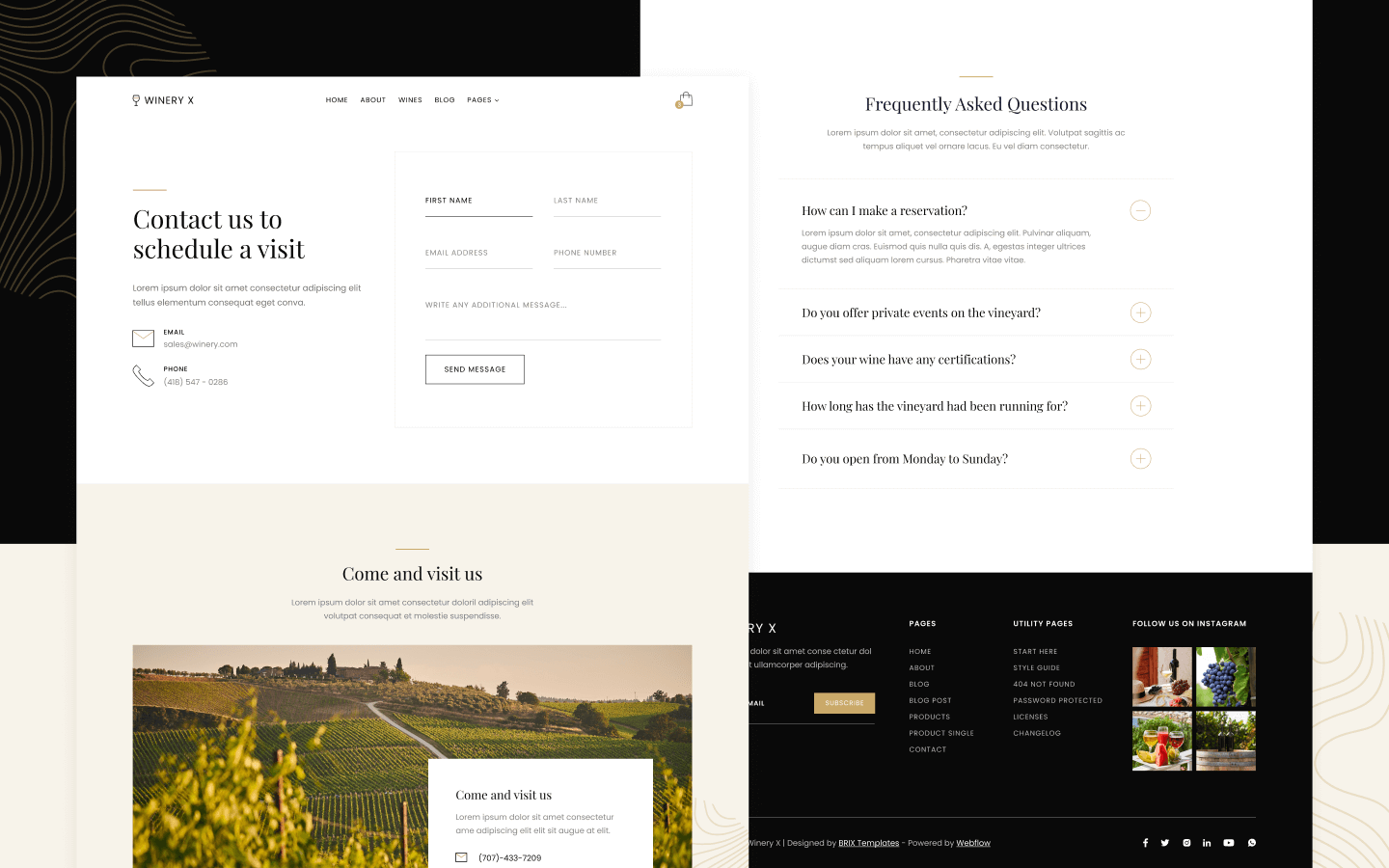 Winery X Webflow Template