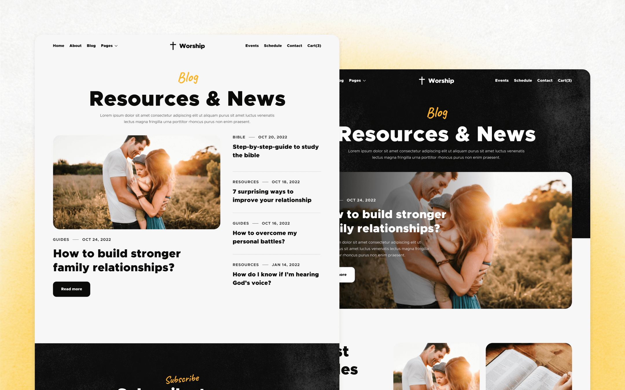 Worship X Webflow Template