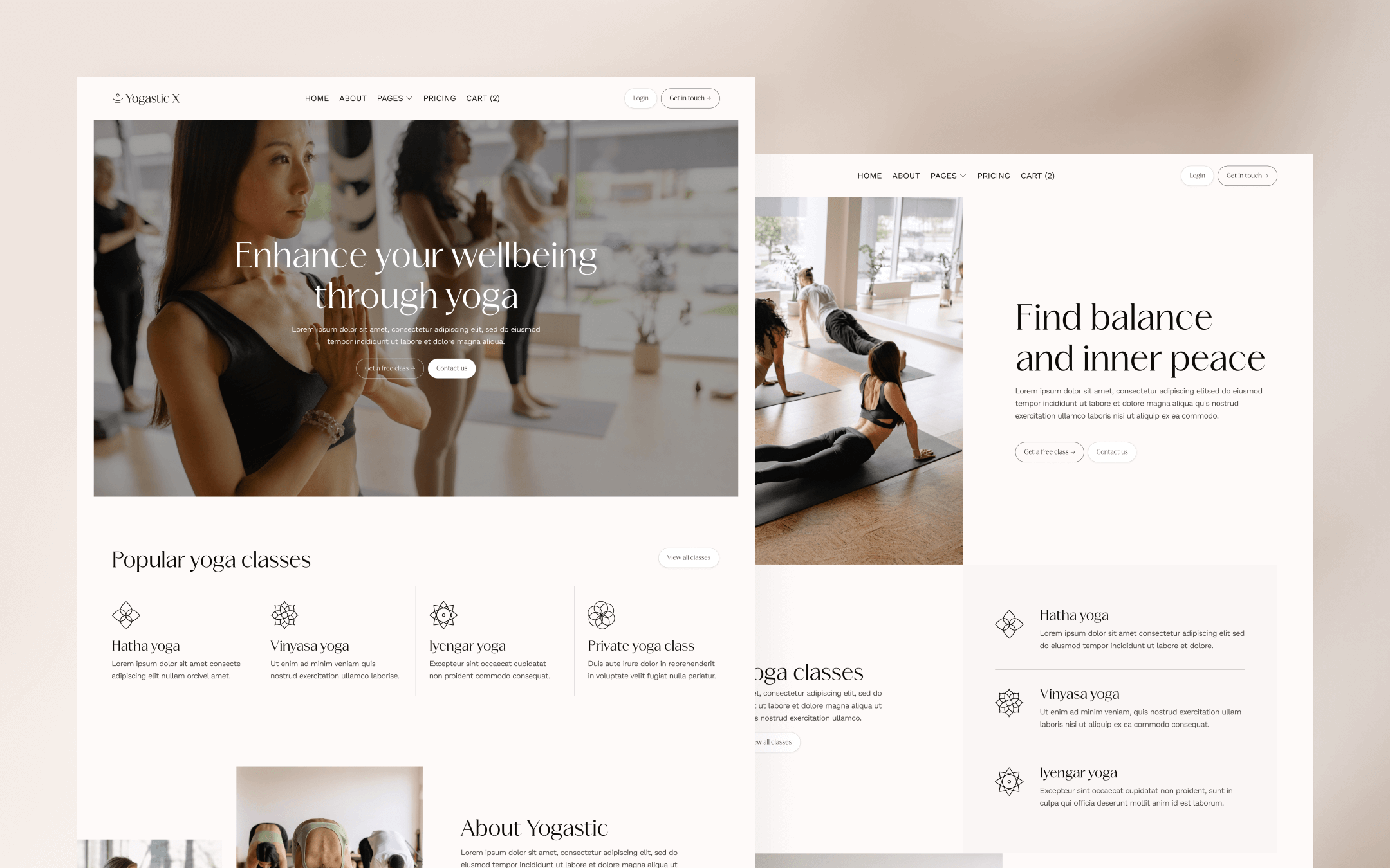 Yogastic X Webflow Template
