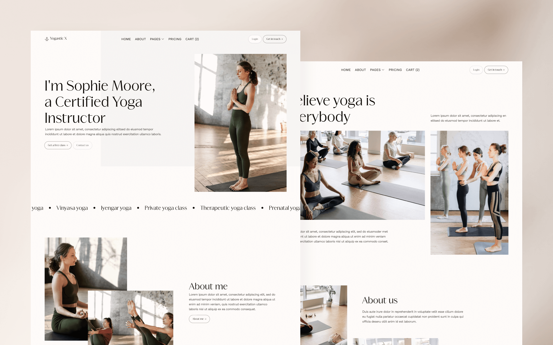 Yogastic X Webflow Template