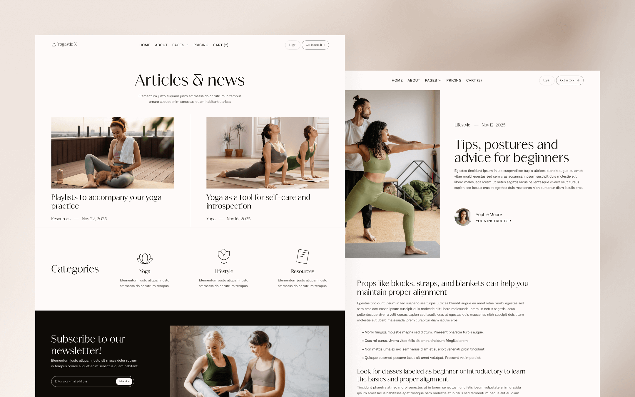 Yogastic X Webflow Template
