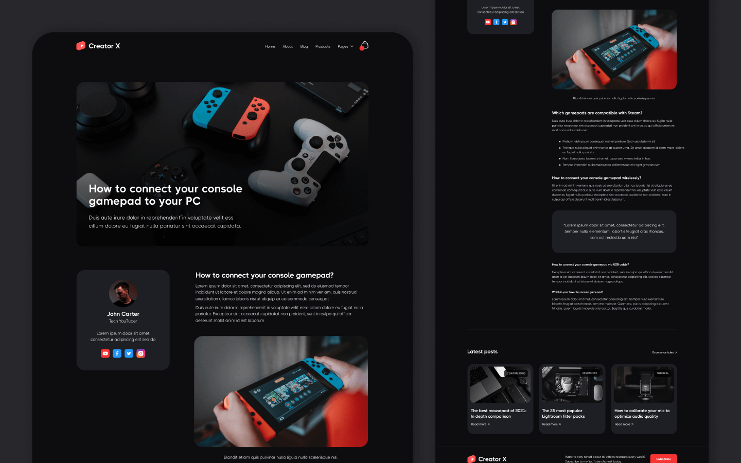 Creator X Webflow Template