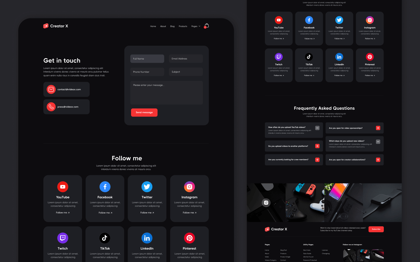 Creator X Webflow Template
