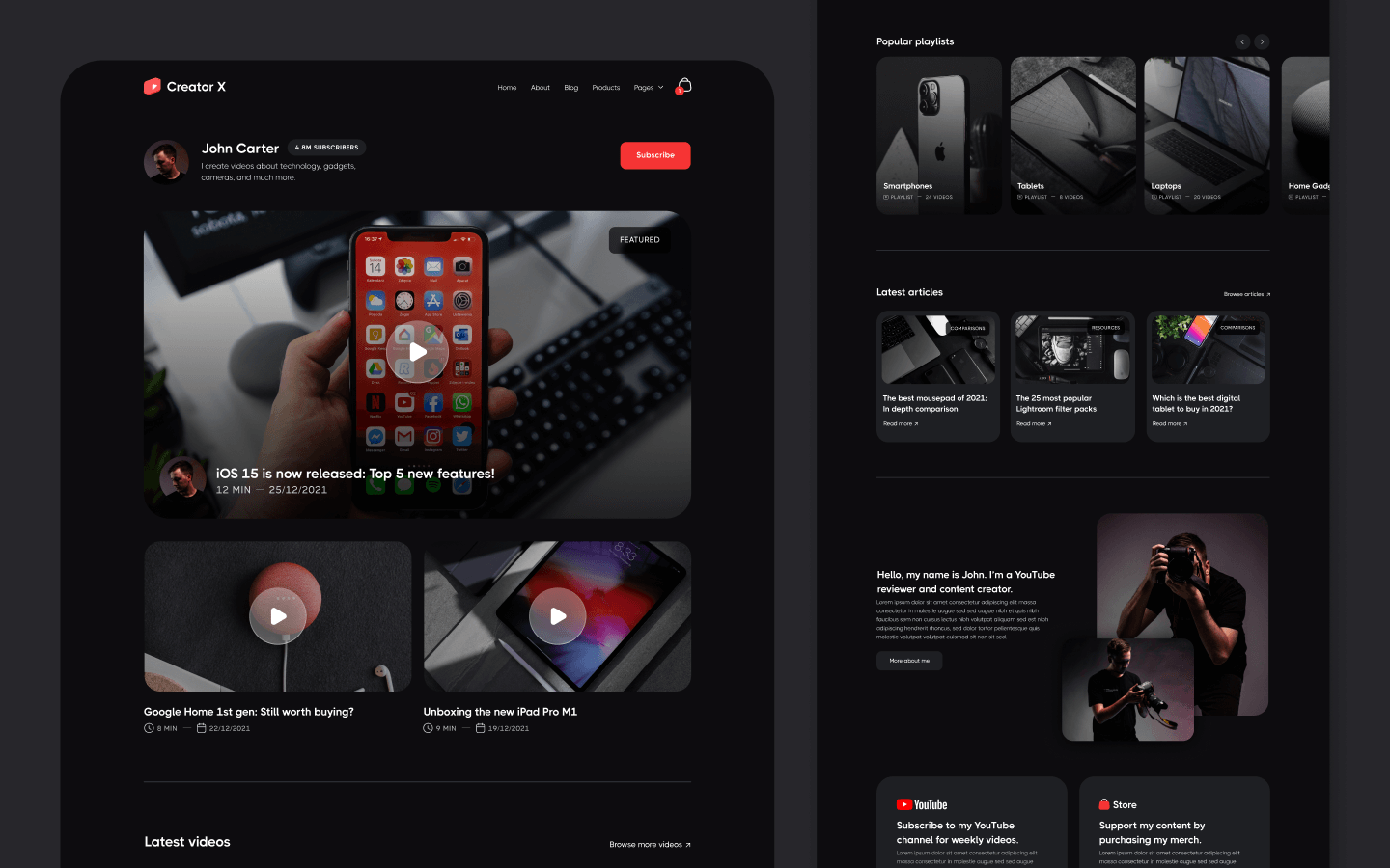 Video Webflow Template